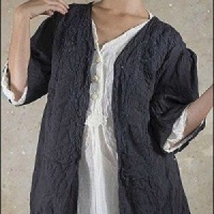 Magnolia Pearl Black Linen Piano Key Titanic Abree Tunic Jacket